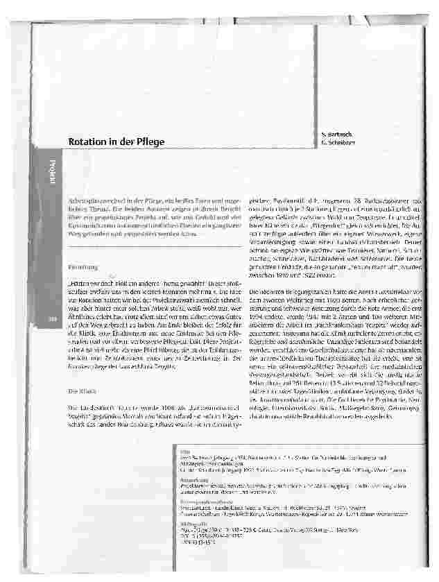 Vorschauseite 1: Rotation in der Pflege