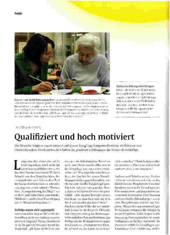 Vorschauseite 1: Qualifiziert und hoch motiviert
