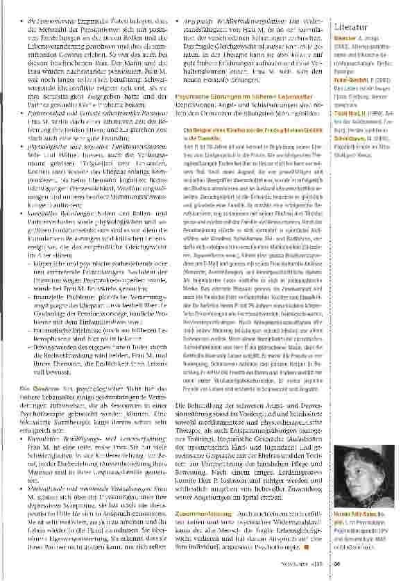 Vorschauseite 2: Anrecht auf Psychotherapie im Alter