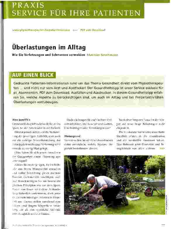 Vorschauseite 1: Überlastungen im Alltag