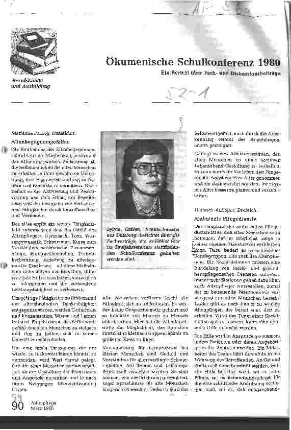 Vorschauseite 1: Ökumenische Schulkonferenz 1980