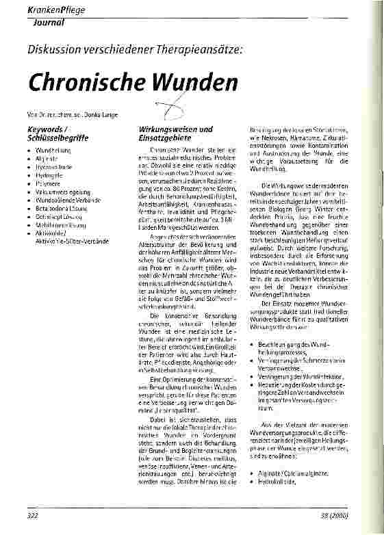 Vorschauseite 1: Chronische Wunden