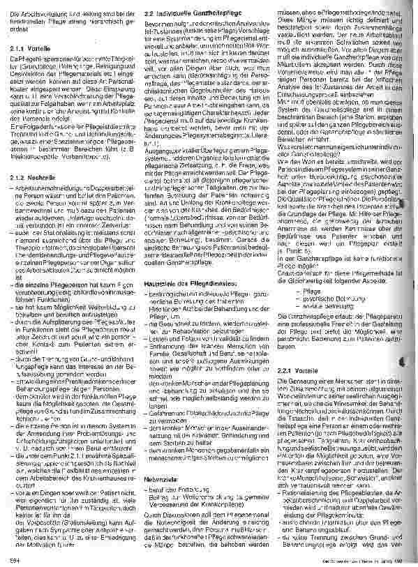 Vorschauseite 2: Pflegesysteme - Das Patienten-Dokumentationssystem Kardex - aufgezeigt am Leonberger Kardex-Modell