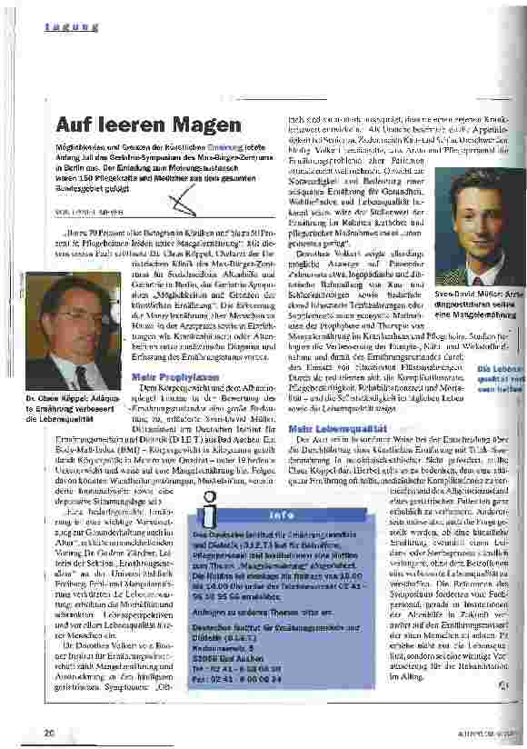 Vorschauseite 1: Auf leeren Magen
