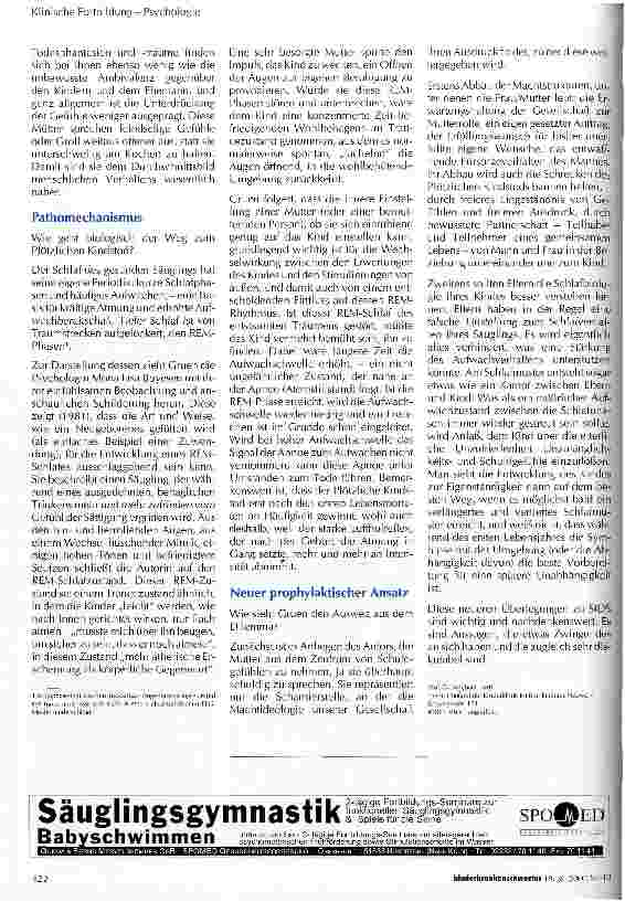 Vorschauseite 3: Der plötzliche Kindstod Wie viel erklärt Verhaltensforschung, Psychoanalyse und Psychosomatik?