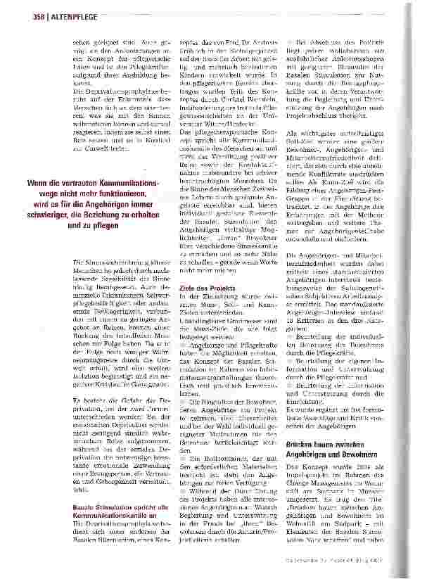 Vorschauseite 3: Basale Stimulation fördert Nähe