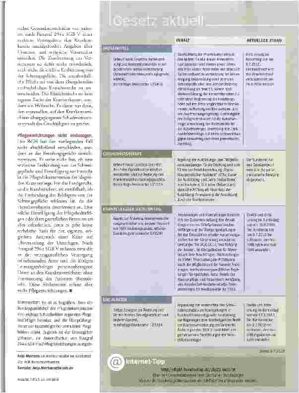 Vorschauseite 2: Kasse kann Pflegeakten einsehen