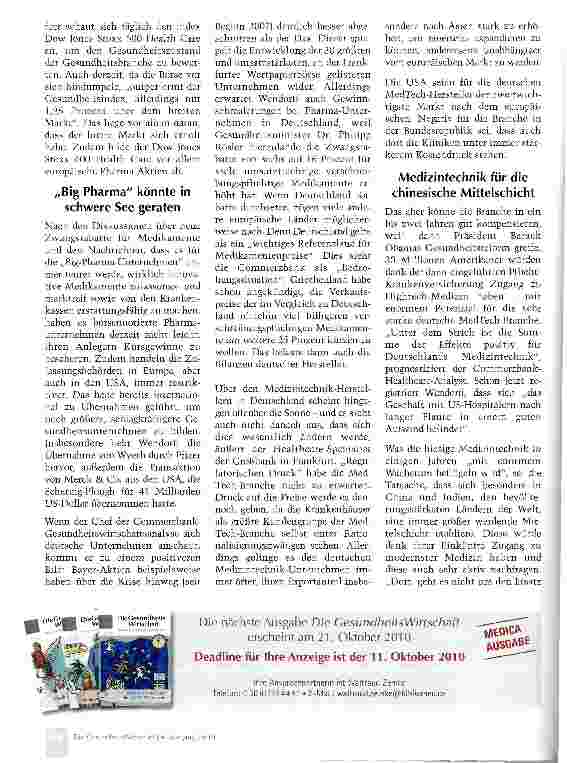 Vorschauseite 3: Gesundheitsbranche verspricht gute Renditen