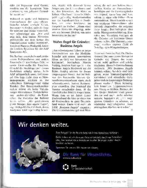 Vorschauseite 4: Gesundheitsbranche verspricht gute Renditen