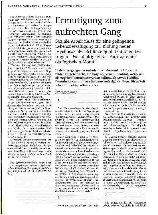 Vorschauseite 1: Ermutigung zum aufrechten Gang