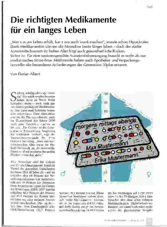 Vorschauseite 1: Die richtigten Medikamente für ein langes Leben
