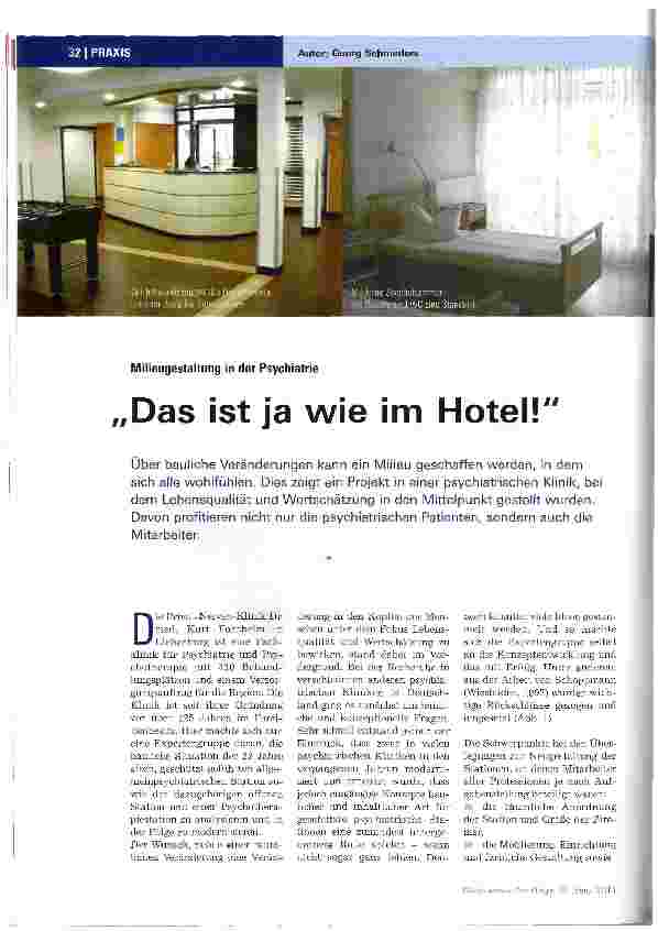 Vorschauseite 1: Das ist ja wie im Hotel