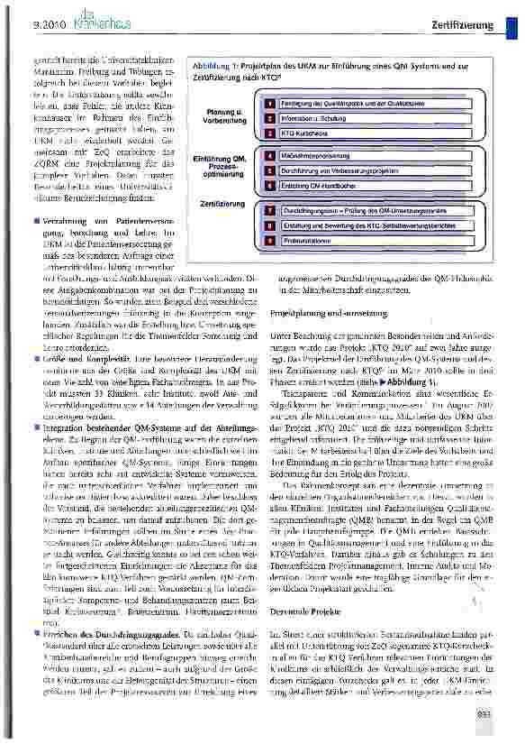 Vorschauseite 3: Qualitätsmanagement als zentraler Baustein eines erfolgreichen Veränderungsmanagements am Universitätsklinikum Münster