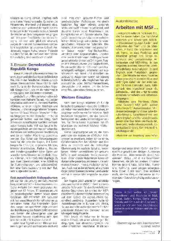 Vorschauseite 4: Hebammen und humanitäre Hilfe