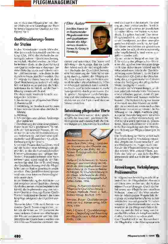 Vorschauseite 4: Rahmenbedingungen erfordern Veränderungen Qualitätsentwicklung und -sicherung im Pflegedienst