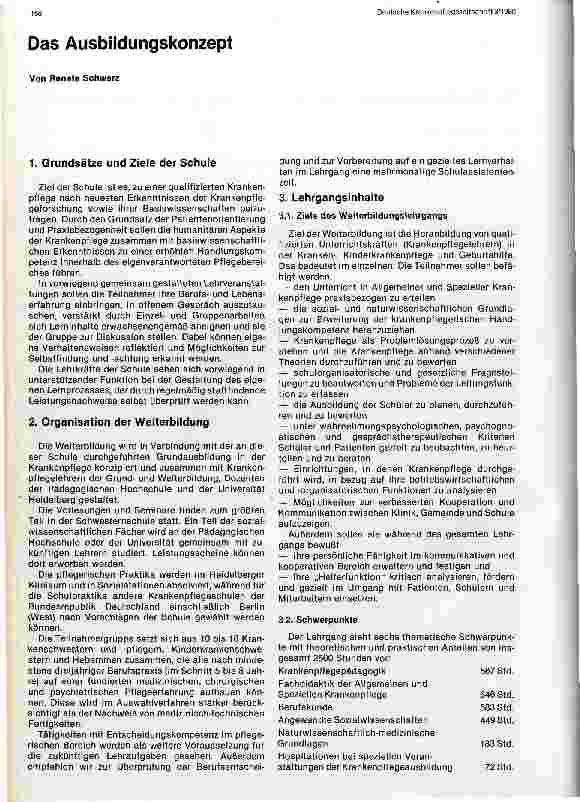 Vorschauseite 2: Zweijähriger Weiterbildungslehrgang für Unterrichtskräfte an der Schwesternschule der Uni Heidelberg, Stand Nov. 1979