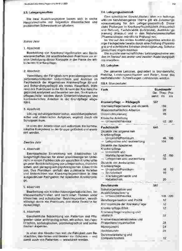 Vorschauseite 3: Zweijähriger Weiterbildungslehrgang für Unterrichtskräfte an der Schwesternschule der Uni Heidelberg, Stand Nov. 1979