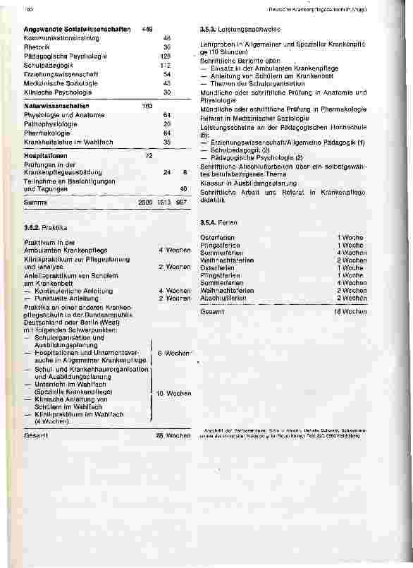 Vorschauseite 4: Zweijähriger Weiterbildungslehrgang für Unterrichtskräfte an der Schwesternschule der Uni Heidelberg, Stand Nov. 1979