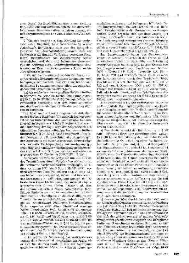 Vorschauseite 3: Benutzung eines dienststelleninternen elektronischen Kommunikationssystems für Mitteilungen des Personalrates
