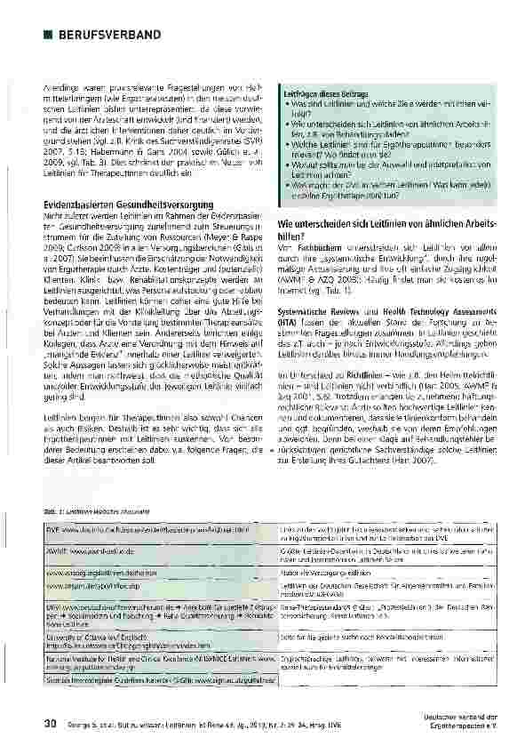 Vorschauseite 2: Gut zu wissen: Leitlinien