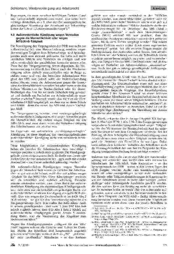 Vorschauseite 6: Wiedervereinigung und Arbeitsrecht