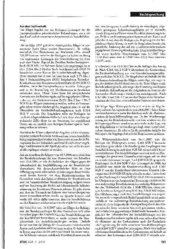 Vorschauseite 2: Krankenbehandlung von Sozialhilfe-empfängern; Kostenübernahme durch Krankenkasse; Status als Sozialhilfeempfänger auf Krankenversichertenkarte erkennbar; Verfassungsmäßigkeit