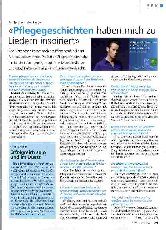 Vorschauseite 1: Pflegegeschichten haben mich zu Liedern inspiriert