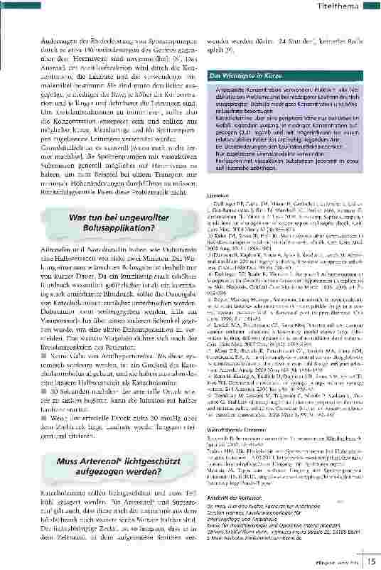 Vorschauseite 5: Katecholamine sicher verabreichen