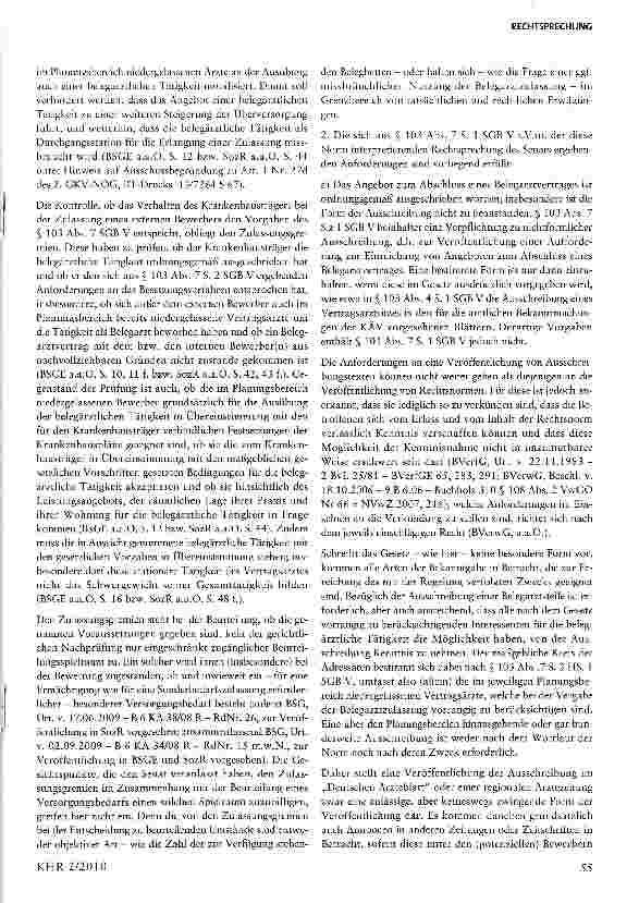Vorschauseite 4: Die Voraussetzungen der Sonderzulassung als Belegarzt