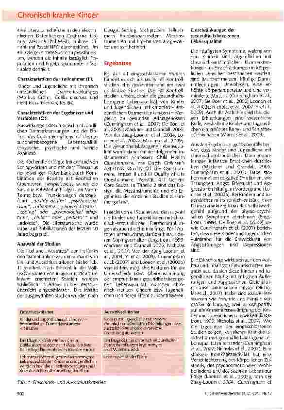 Vorschauseite 2: Die gesundheitsbezogene Lebensqualität von Kindern und Jugendlichen mit chronisch-entzündlichen Darmerkrankungen