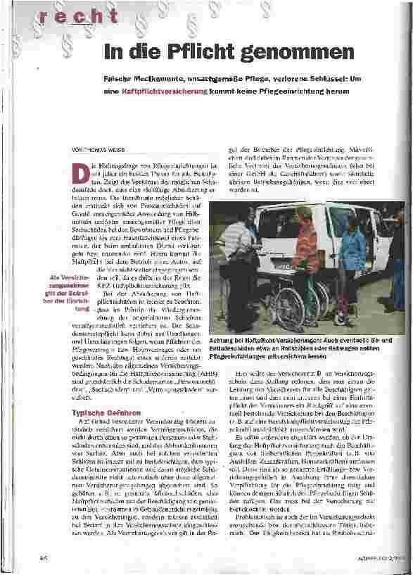 Vorschauseite 1: In die Pflicht genommen