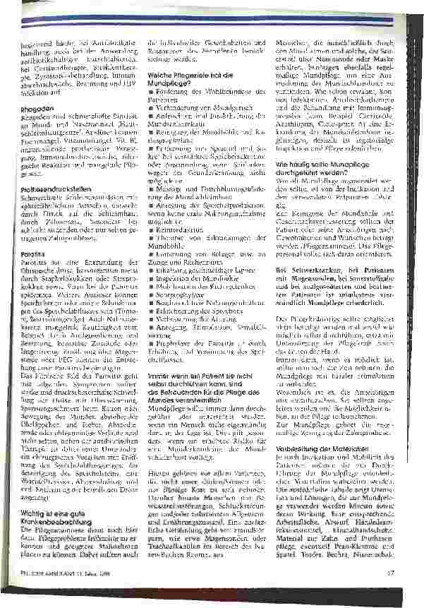 Vorschauseite 2: Bitte mal kräftig spülen! Prophylaktische Maßnahmen gegen Erkrankungen im Mundraum