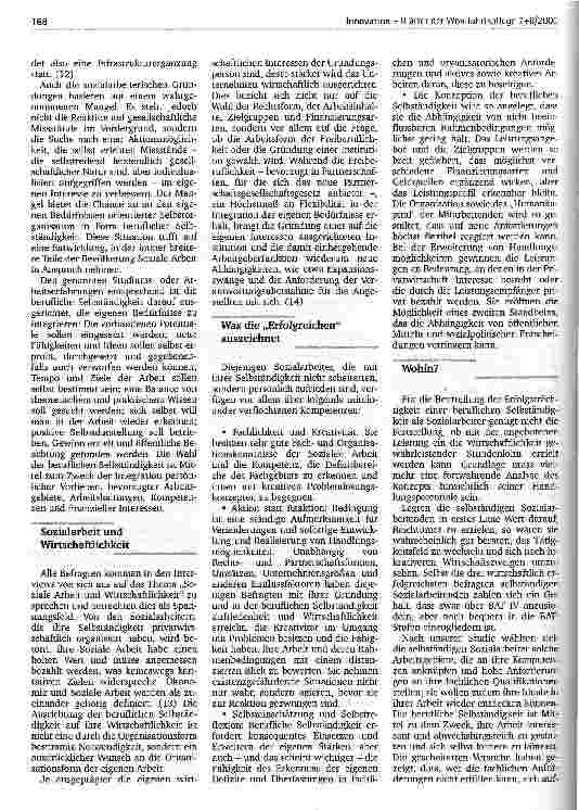 Vorschauseite 3: Selbständige Soziale Arbeit Berufliche Selbständigkeit von Sozialarbeitenden zwischen Arbeitsbedürfnissen und sozialpolitischer Abhängigkeit