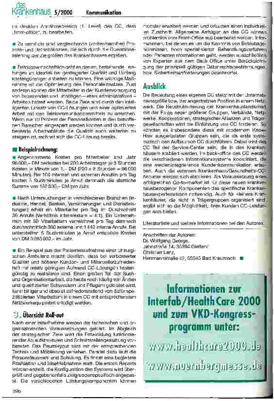 Vorschauseite 5: Krankenhaus-Communication-Center