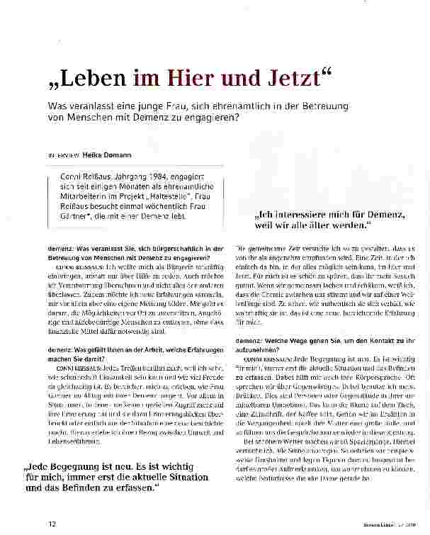 Vorschauseite 1: „Leben im Hier und Jetzt
