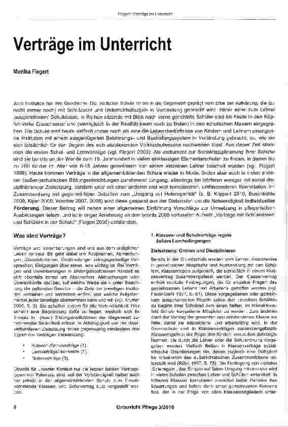 Vorschauseite 1: Verträge im Unterricht