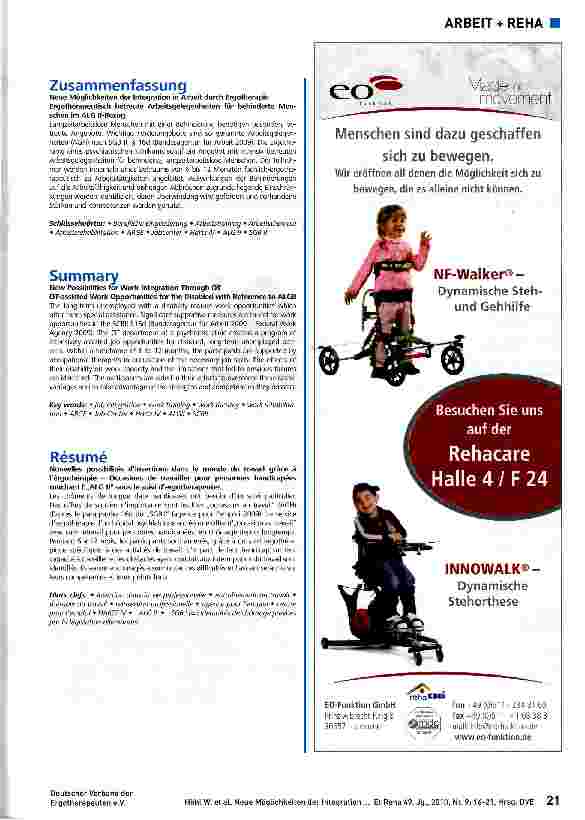 Vorschauseite 6: Neue Möglichkeiten der Integration in Arbeit durch Ergotherapie