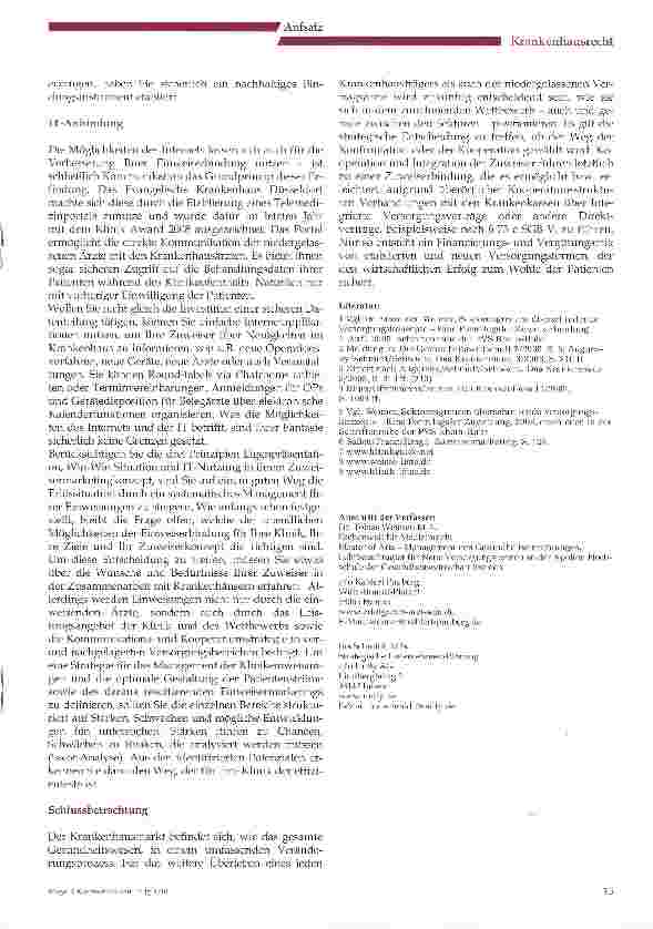 Vorschauseite 3: Strategisches Zuweisermarketing -Eine Form legaler Zuweiserbindung (1)