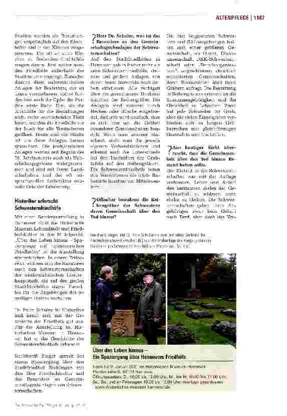 Vorschauseite 2: FriedhofsspaziergängeÜber das Leben hinaus