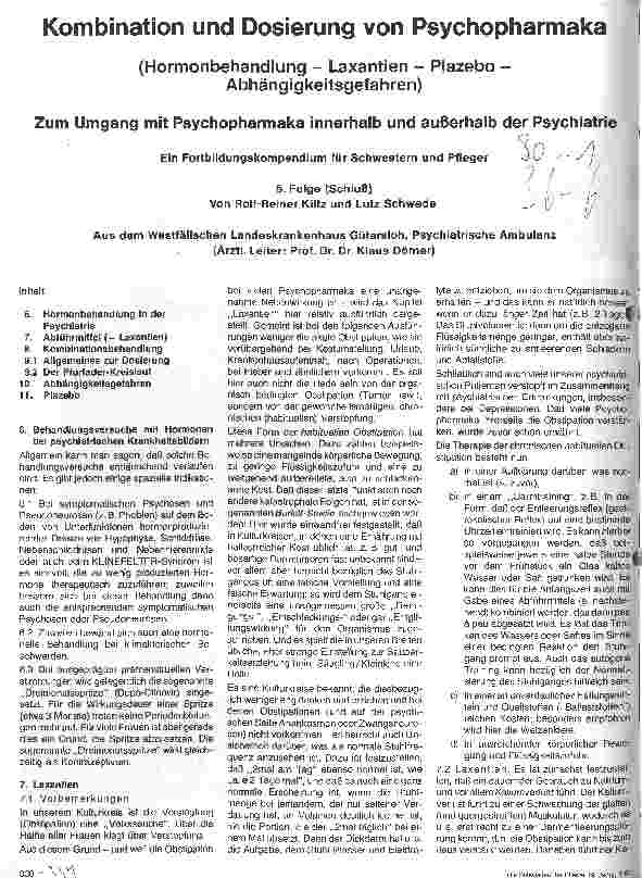 Vorschauseite 1: Kombination und Dosierung von Psychopharmaka