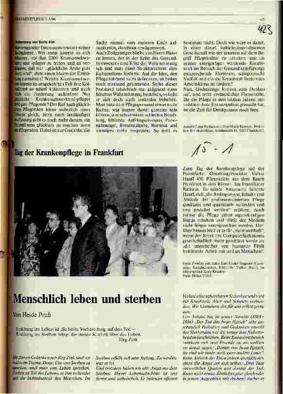 Vorschauseite 1: Menschlich leben und sterben