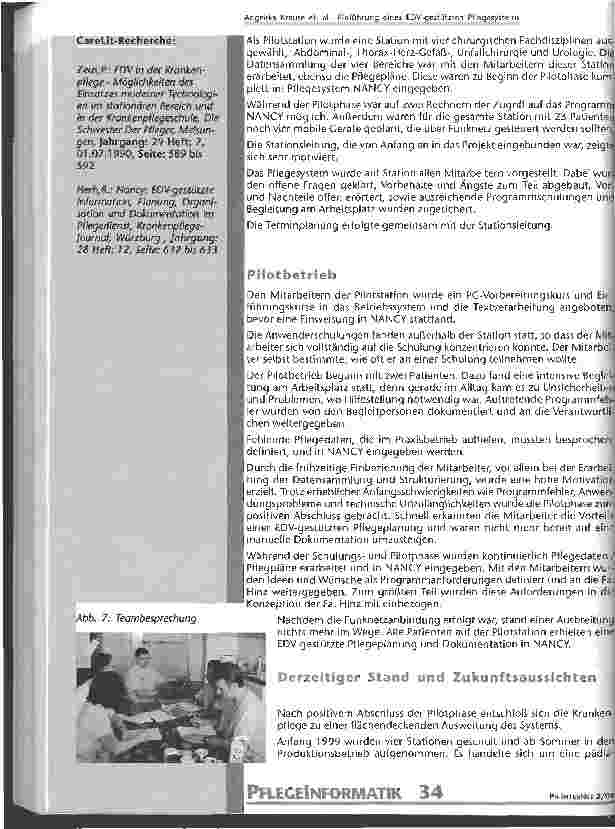 Vorschauseite 5: Einführung eines EDV-gestützten Pflegesystems
