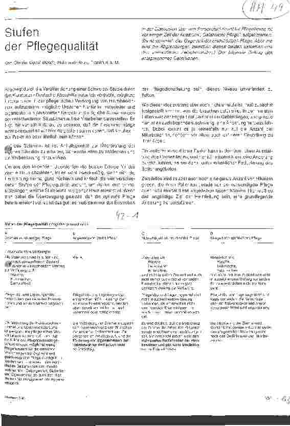 Vorschauseite 1: Stufen der Pflegequalität