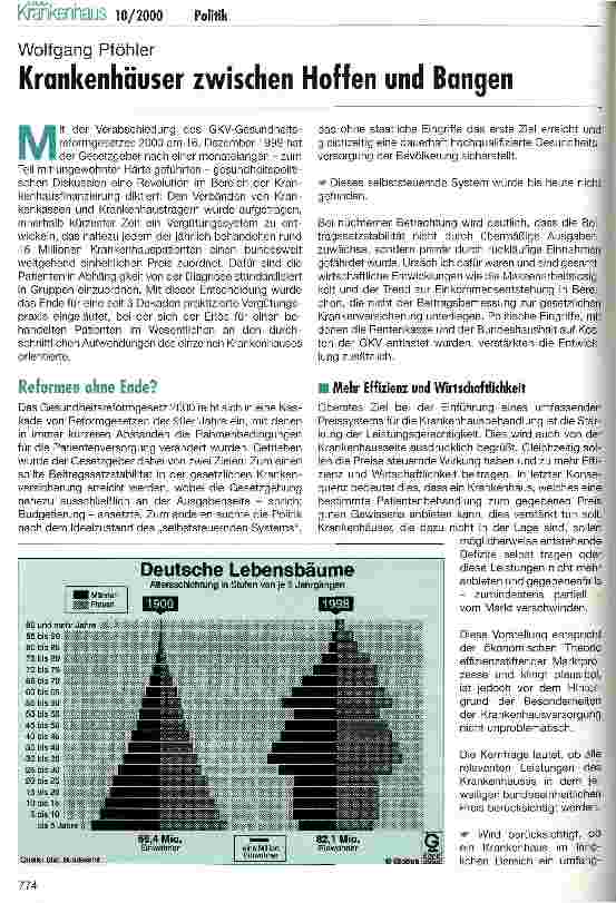Vorschauseite 1: Krankenhäuser zwischen Hoffen und Bangen