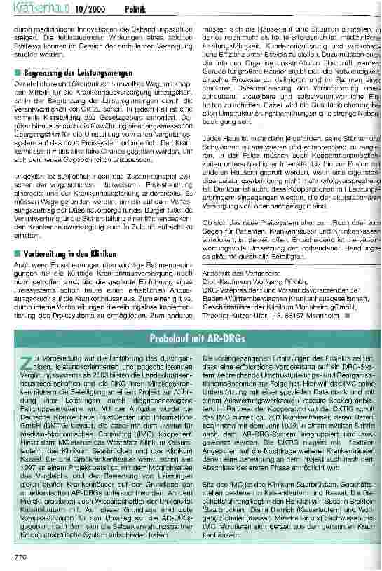 Vorschauseite 3: Krankenhäuser zwischen Hoffen und Bangen