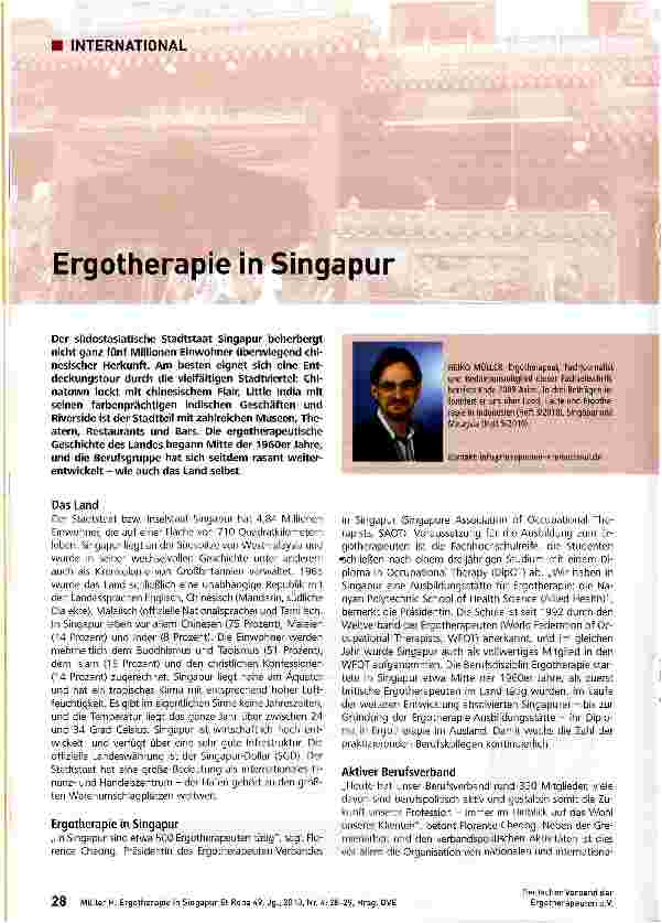 Vorschauseite 1: Ergotherapie in Singapur