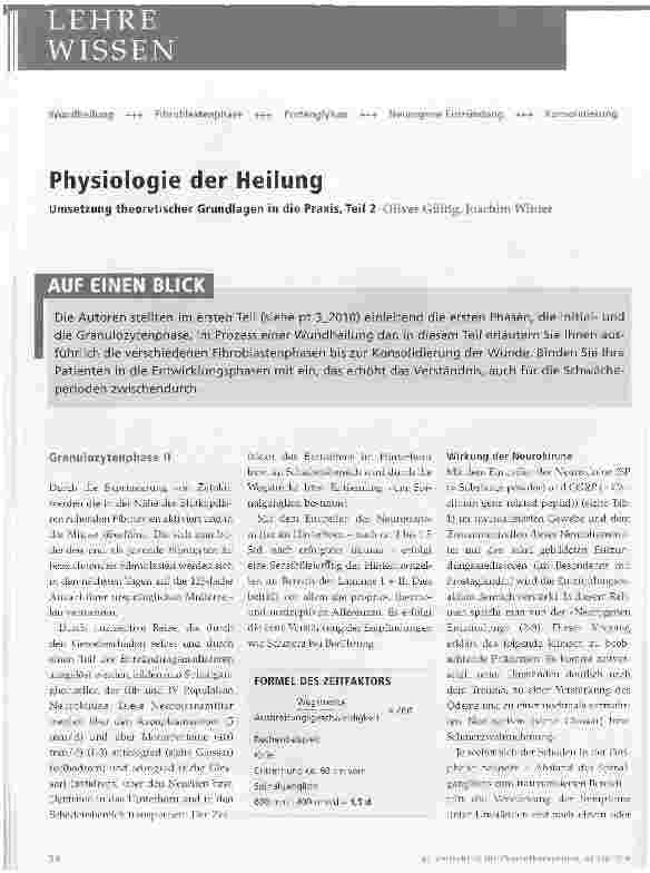 Vorschauseite 1: Physiologie der Heilung