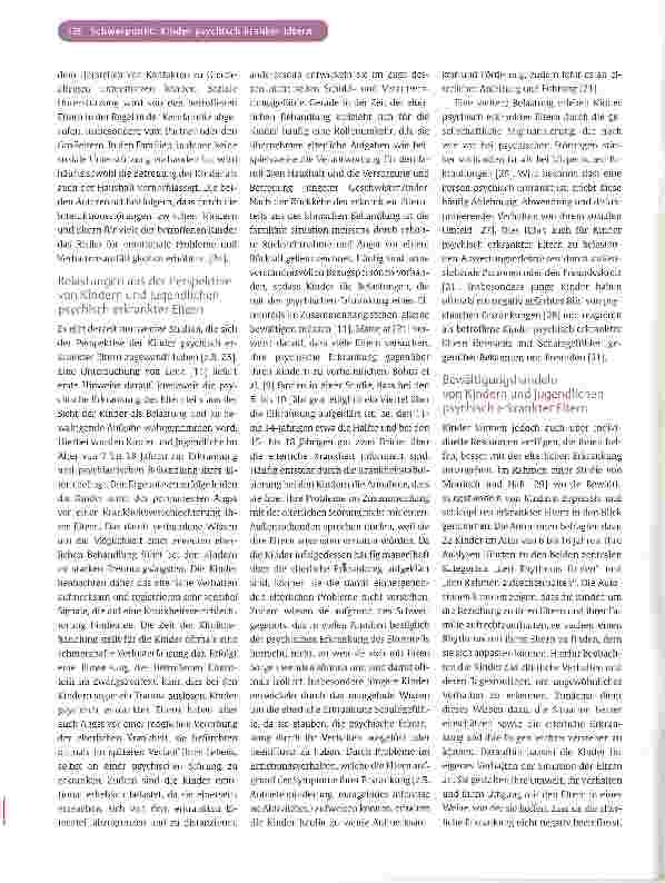 Vorschauseite 4: Zur Lebenssituation von Kindern psychisch erkrankter Eltern