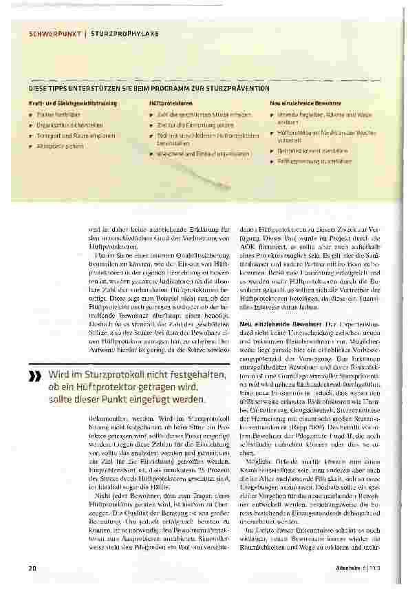 Vorschauseite 3: Mehr Bewegung für die Bewohner