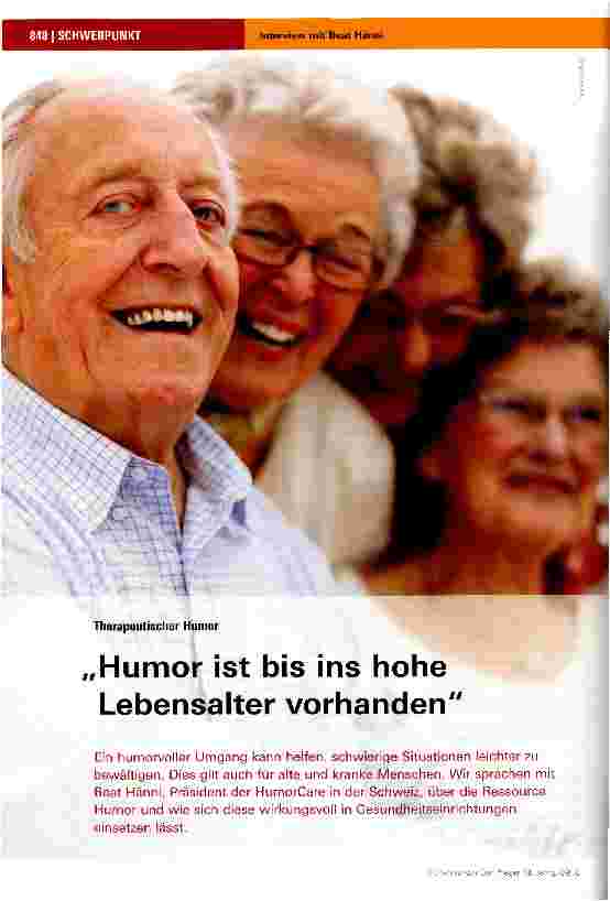 Vorschauseite 1: „Humor ist bis ins hohe Lebensalter vorhanden
